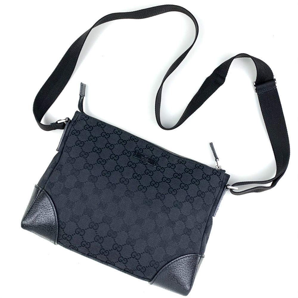 Gucci Black Monogram Crossbody Bag